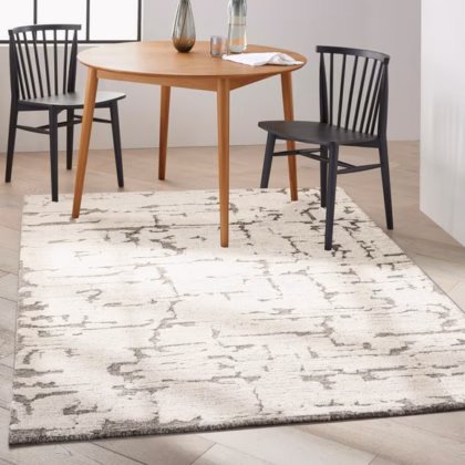 Calvin Klein Sculptural Abstract Wool Rug