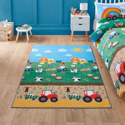 Catherine Lansfield Kids Farmyard Animals Rug