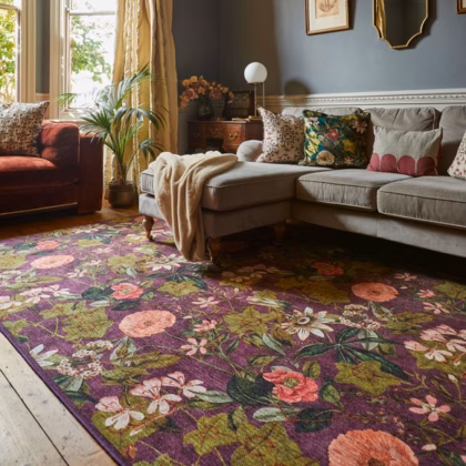 Clarke and Clarke Passiflora Washable Rug