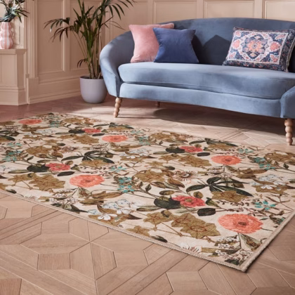 Clarke and Clarke Passiflora Washable Rug