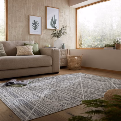 Edited Life Diamond Tuft Textured Washable Rug