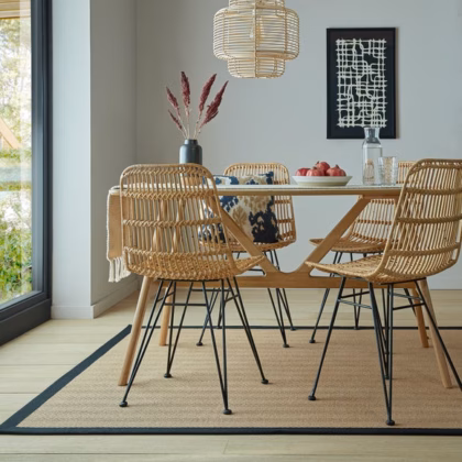 Herringbone Jute Border Rug