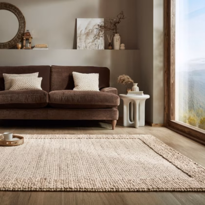 Pebble Wool Border Rug