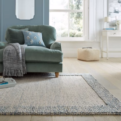Pebble Wool Border Rug
