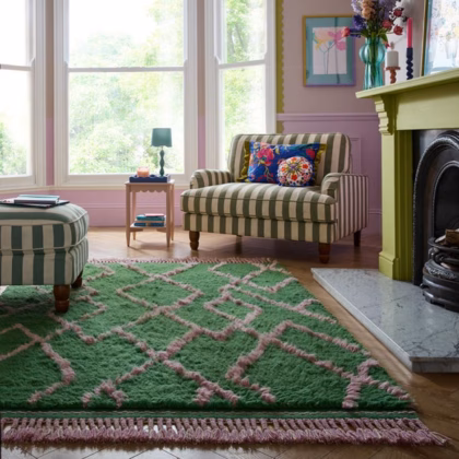 Sophie Robinson Geometric Berber Supersoft Shaggy Rug