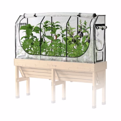 VegTrug Medium Wall Hugger Greenhouse Frame and Multi Cover Set