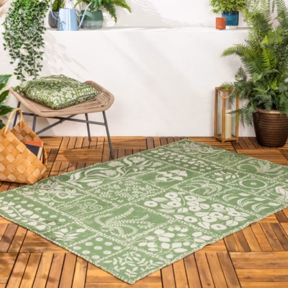 furn. Forage Garden Washable Indoor Outdoor Rug