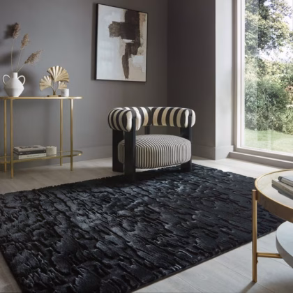 Adina Faux Fur Abstract Luxe Rug
