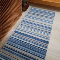 Fine Stripes Runner Blue/Beige