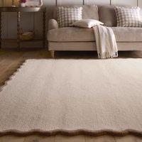 Scalloped Elsie Rug Natural/Brown