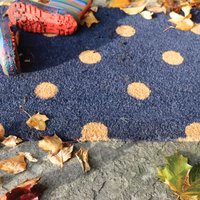 Printed Coir Polka Dots Doormat