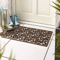 Rubber Scraper Cast Iron Effect Doormat