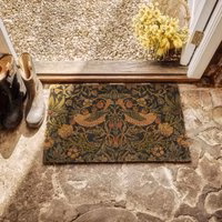 Morris & Co. Strawberry Thief Navy Coir Doormat