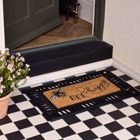 Coir Insert Bee Happy Doormat