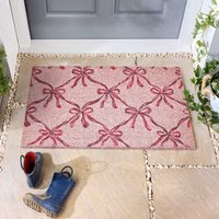 Blush Bows Coir Doormat