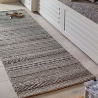 Chunky Knit Runner Grey/Natural