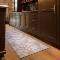 Eden Leaves Neutral Eco-Washable Runner